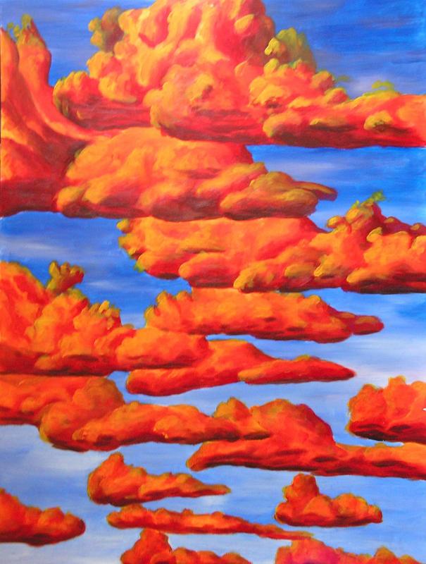 Wolken von Oranje, 2007, Acryl-Wachskarton, 66x90.jpg